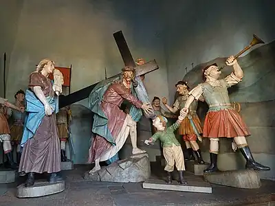 The Road to Golgotha by Aleijadinho in Congonhas (1780–90)