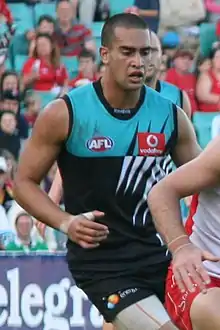 Alipate Carlile playing for Port Adelaide in 2009