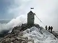 Summit view with the Aljaž Tower