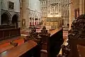 High altar, reredos, and sedilia, as seen from the south choir stalls