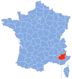 Location of Alpes-de-Haute-Provence in France