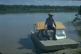 Photo of the Amazon jungle in the Lagunas District of the Alto Amazonas Province, in the Department of Loreto, in Peru. This photo was taken in 1971 while working as a Geophysical Observer in oil exploration for Petty Geophysical.