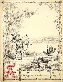 A from Howard-Gibbon's An Illustrated Comic Alphabet