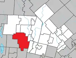 Location within Les Laurentides RCM.