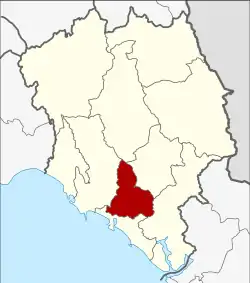 District location in Chanthaburi province