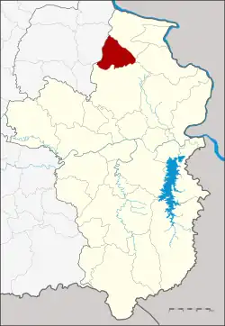 District location in Ubon Ratchathani province