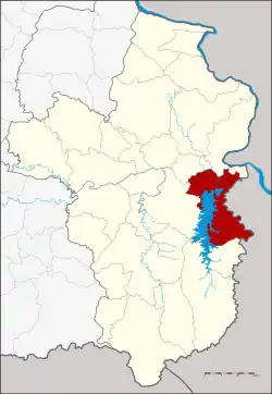 District location in Ubon Ratchathani province