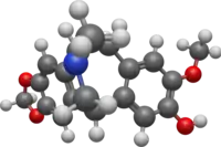 Amurensine ball and stick structure