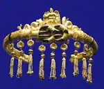 Ancient Greek jewelry from Pontika (Ukraine), 300 BC, in the form of a reef knot