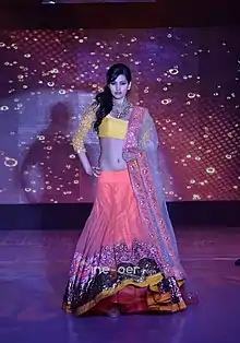 Anjali Lavania in a paneled lehenga