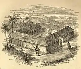 Yoruba architecture depicted in a book by Anna Hinderer in the mid 19th century