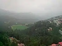 Annadale ground and suburb hilltop view