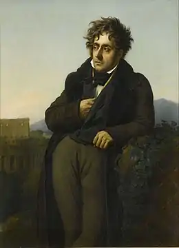 Portrait de Chateaubriand méditant sur les ruines de Rome, 1808, Musée d'Histoire de la Ville et du Pays Malouin, Saint-Malo