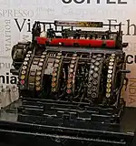 Antique cash register in a cafe, Darjeeling