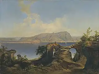 Anton Hansch, Blick auf den Gardasee, 1844