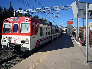 Cercanías train in San Vicent Centre