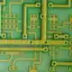 Macro photography of printed circuit board