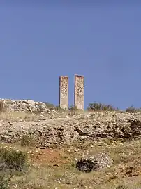 Twin Khachkars located in the village