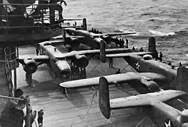 B-25 Mitchells aboard USS Hornet