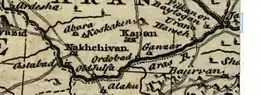 A map of the Aras from 1747.