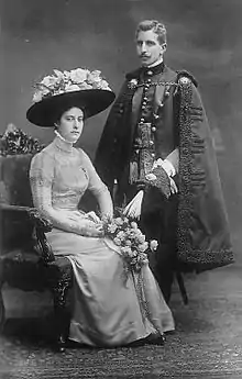 Prince Hieronim Mikołaj Radziwiłł and Archduchess Renata, 1909