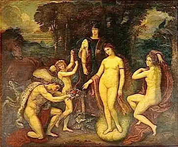 The Judgement of Paris. Oil on canvas, 1910 or 1911.