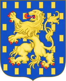 Arms of the House of Nassau, of which the Princes of Orange were a cadet (the Ottonian) branch.