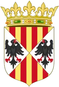 Coat of arms(From 14th century) of Sicily