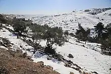 The hills around Salt in winter