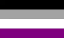 Black, gray, white, purple stripes