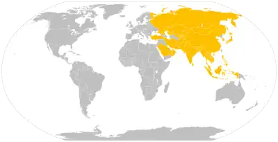 Member states in yellow