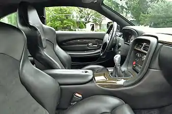 Interior. Note the black oak wood, unique to the GT.