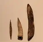 Bone tools, Hayonim Cave, 30000 BP.