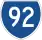 State Route 92 marker