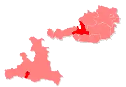 Location within Zell am See district