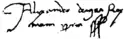 Alexander Jagiellon's signature