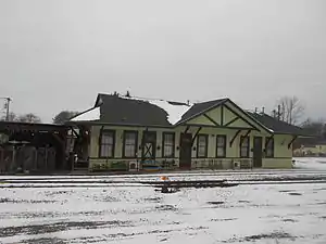 The former Erie Railroad depot in Avon, now a restaurant