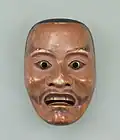 Noh mask of the ayahashi type. 17th century. Deemed Important Cultural Property.