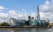 Southwark bank of the River Thames, near Tower Bridge