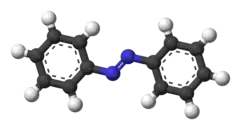 Ball-and-stick model of azobenzene