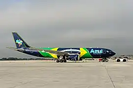 PR-AIV, one of Azul's Airbus A330-200s painted in a special livery at Ft. Lauderdale