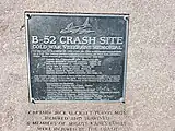 Plaque commemorating those who died in the B-52 crash