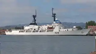 Bangladesh navy frigate BNS Somudra Avijan (F-29) at Alameda, California, in 2015