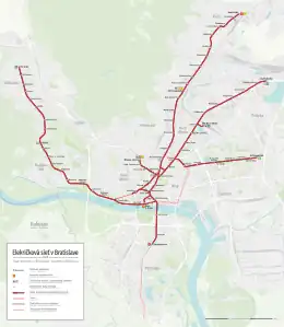 Map of the network