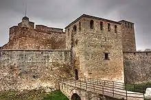 The entrance of a fortress built of stone