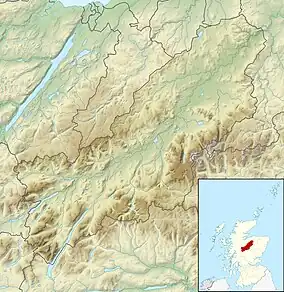 Loch Coire an Lochain is located in Badenoch and Strathspey