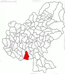 Location in Mureș County