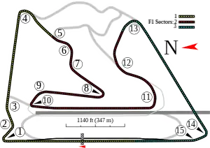 Layout of the Bahrain International Circuit