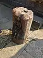 Supposed stone on which sacrifices were made, close-up.