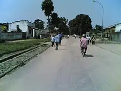 Road in the town center